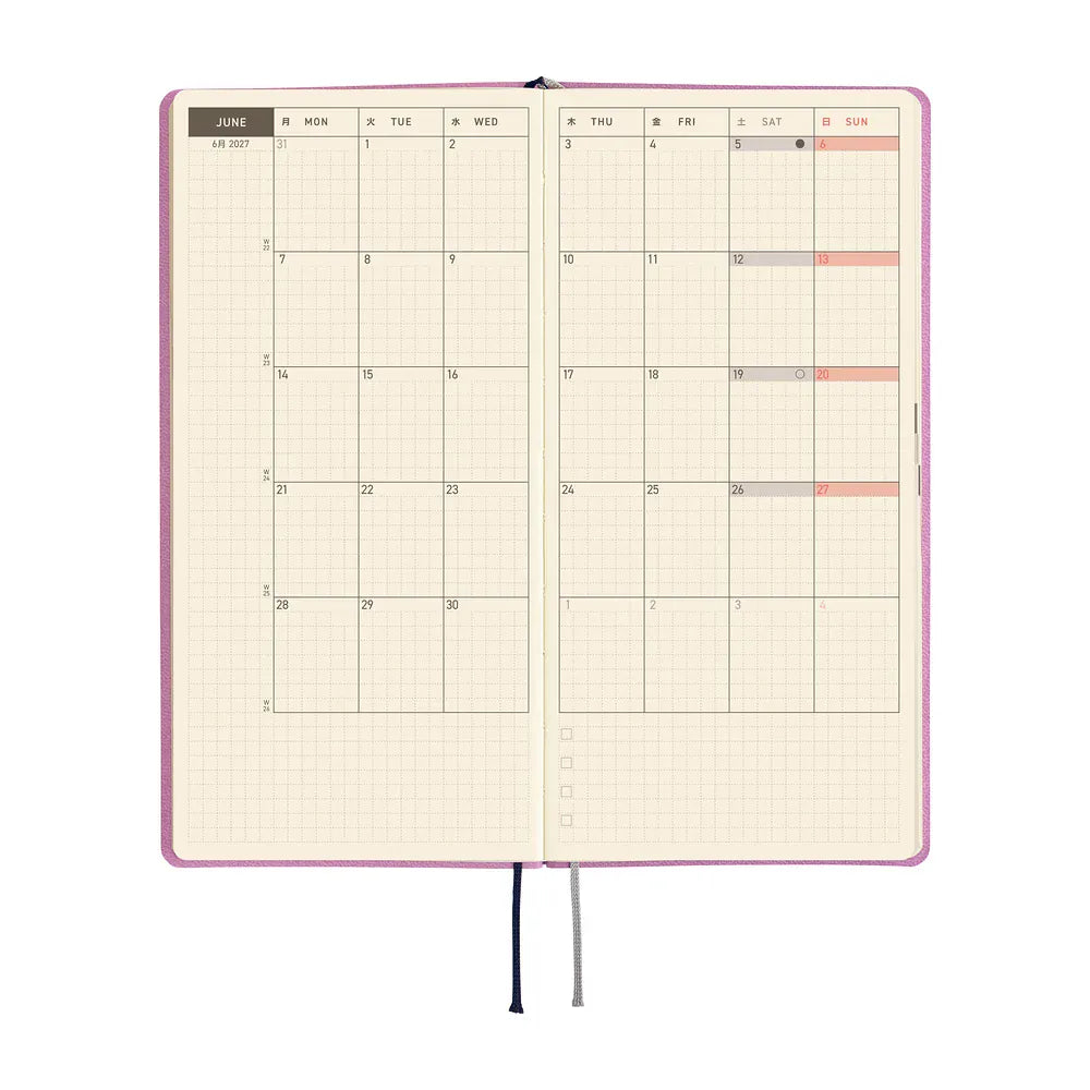 Hobonichi Paper Default Hobonichi Techo 2027 Weeks Planner | Smooth: Lavender Milk