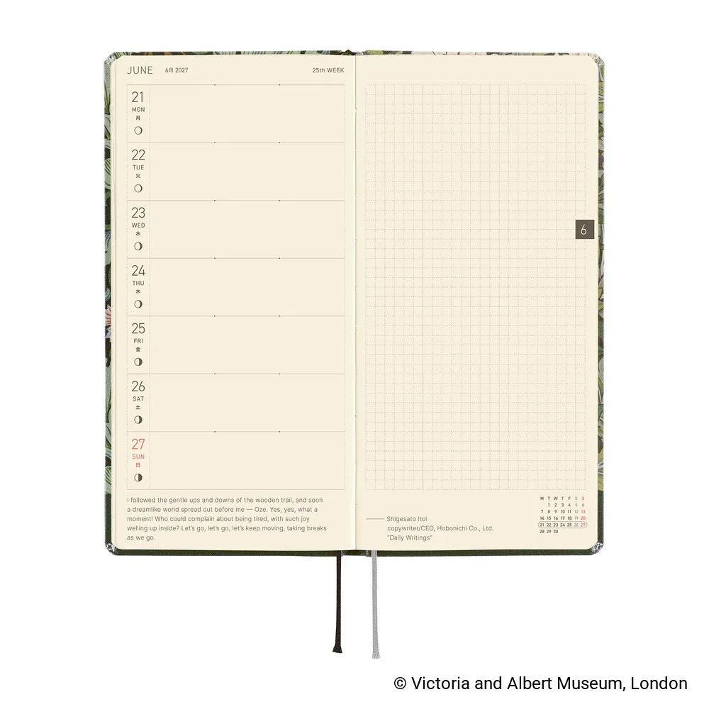 Hobonichi Paper Default Hobonichi Techo 2027 Weeks Planner | V&amp;A Series: Leicester