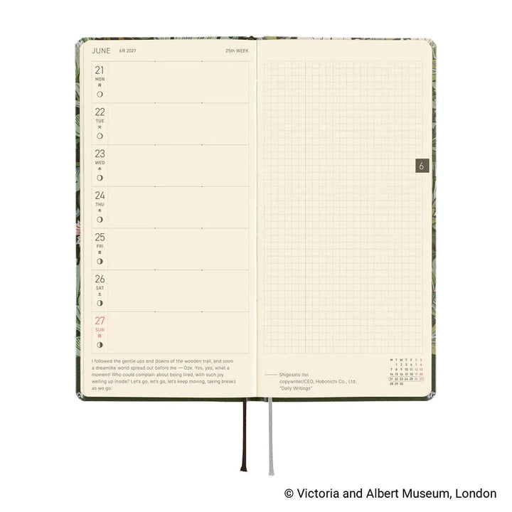Hobonichi Paper Default Hobonichi Techo 2027 Weeks Planner | V&amp;A Series: Leicester