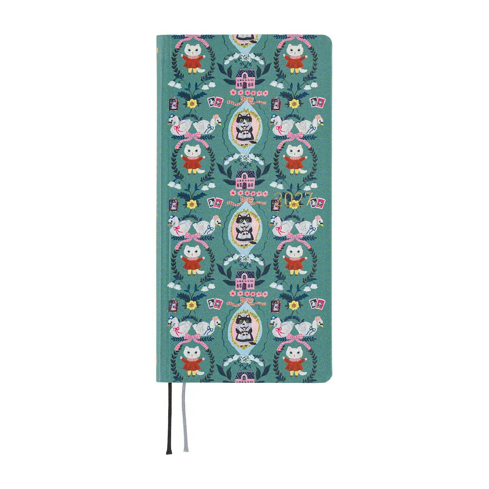 Hobonichi Paper Default Hobonichi Techo 2027 Weeks Planner | Yumi Kitagishi: White Cat Wallpaper