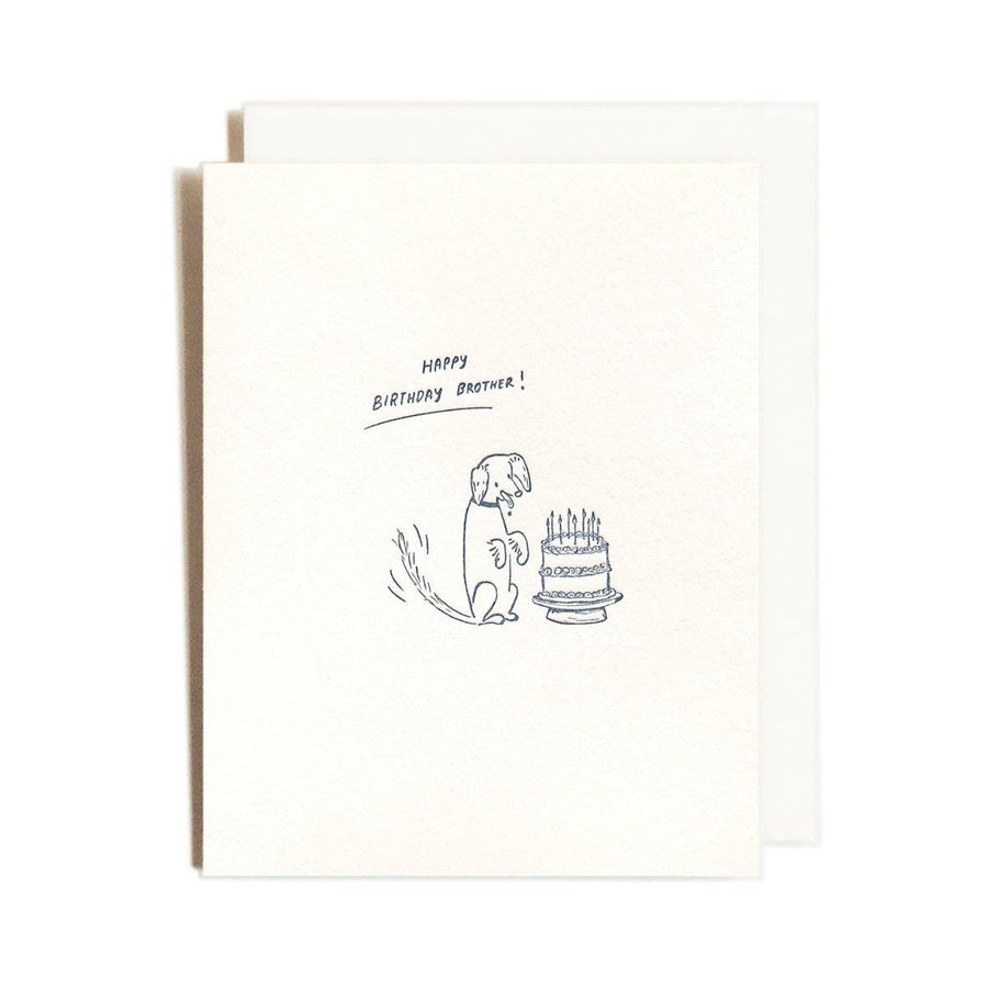 Homework Letterpress Studio Card Birthday Brother Card