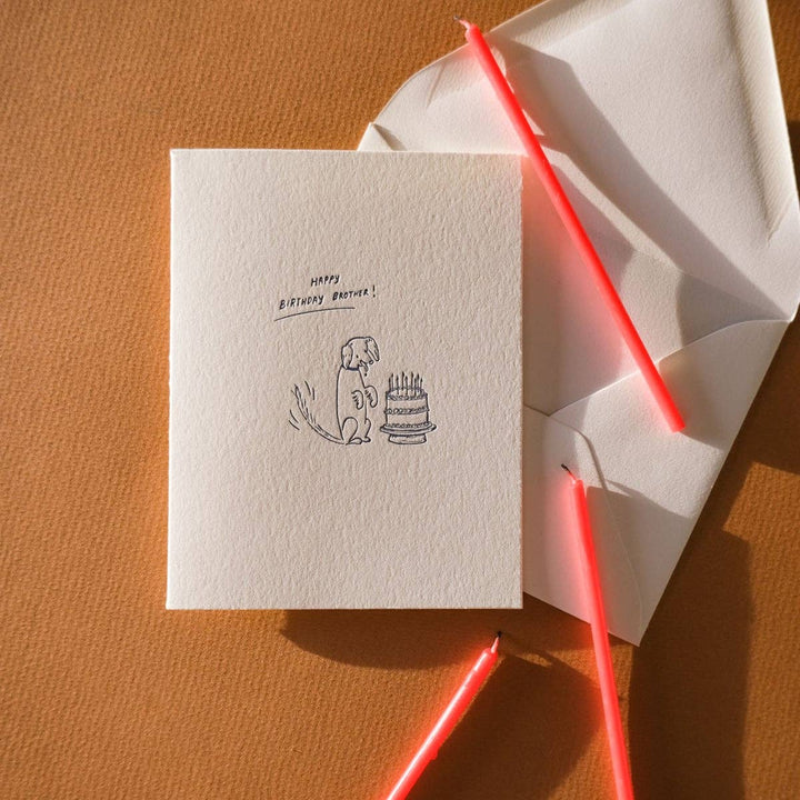 Homework Letterpress Studio Card Birthday Brother Card