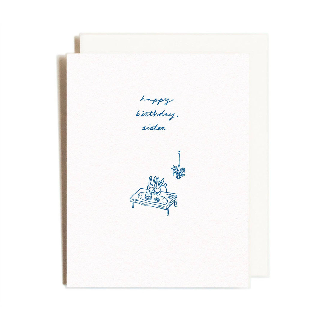 Homework Letterpress Studio Card Birthday Sisters Card