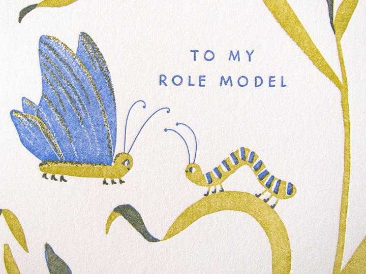 Homework Letterpress Studio Card Role Model Card