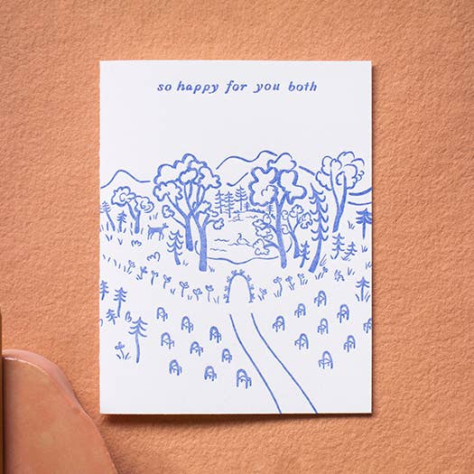 Homework Letterpress Studio Card Wedding Pond Card