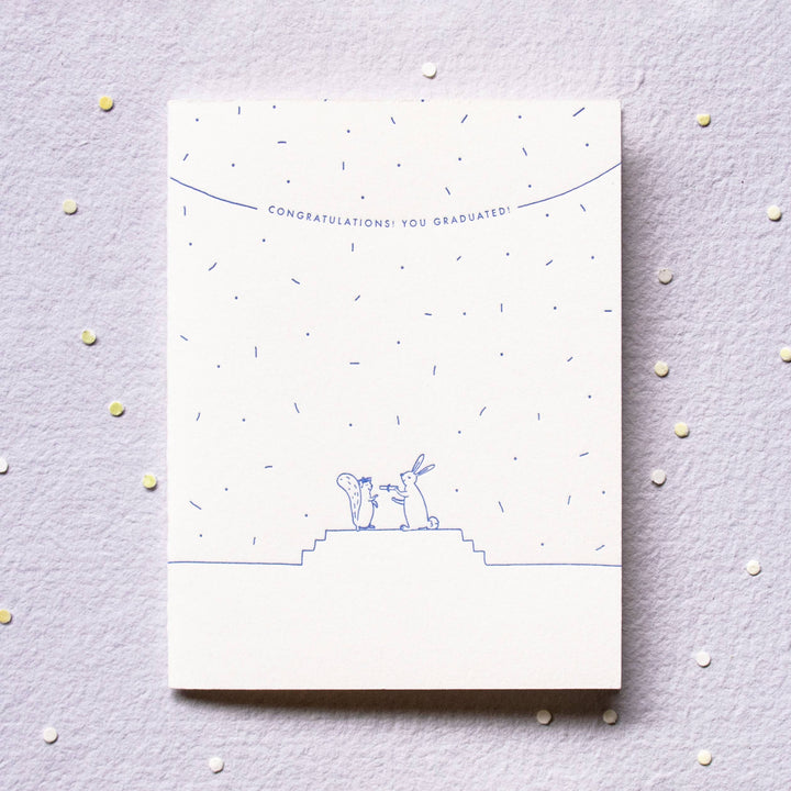 Homework Letterpress Studio Cards Grad Squirrel | Congrats | Letterpress Card