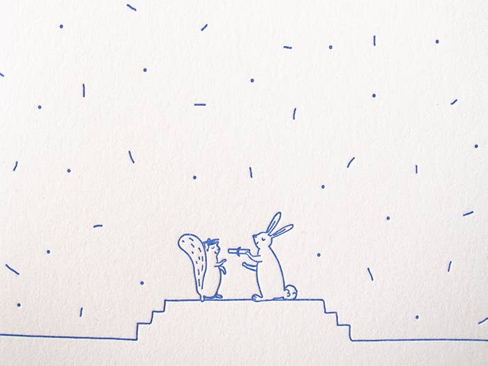 Homework Letterpress Studio Cards Grad Squirrel | Congrats | Letterpress Card