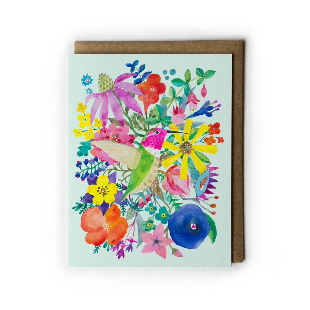 Honeyberry Studios Card Hummingbird Everyday Greeting Card