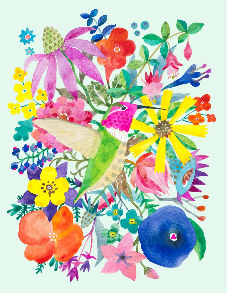 Honeyberry Studios Card Hummingbird Everyday Greeting Card