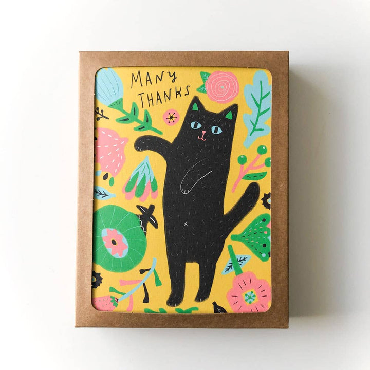 Honeyberry Studios Card Kitty Many Thanks Greeting Card