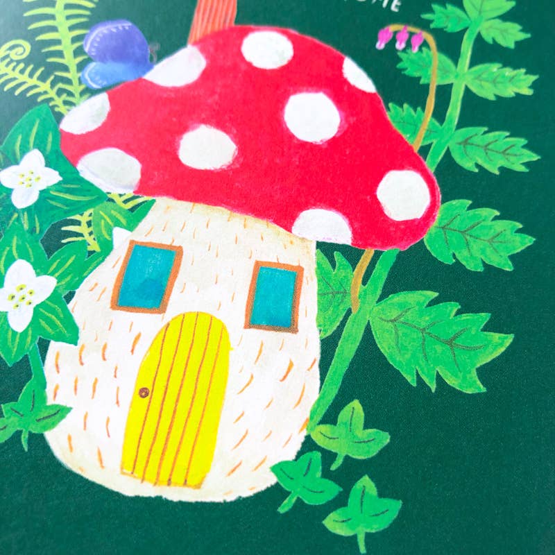 Honeyberry Studios Card Mushroom House Housewarming Greeting Card