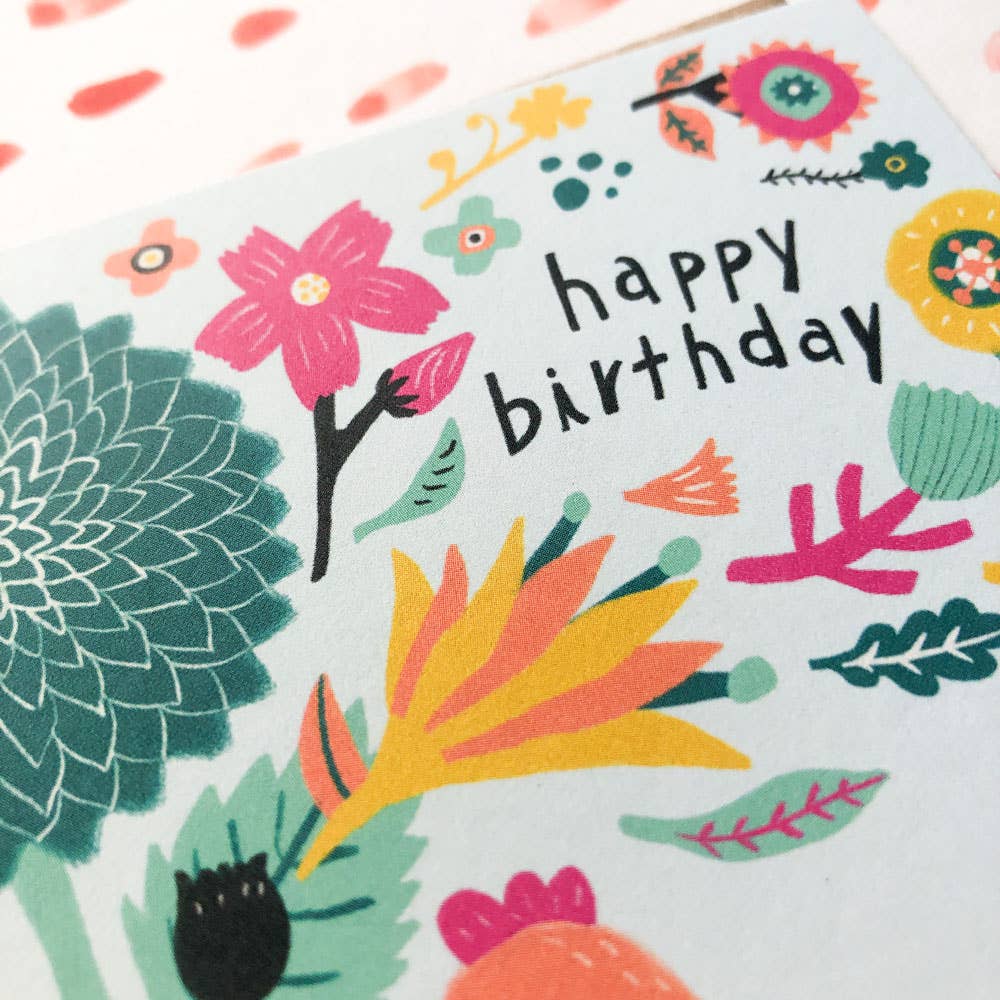 Honeyberry Studios Cards Chicken on Bicycle Birthday Greeting Card