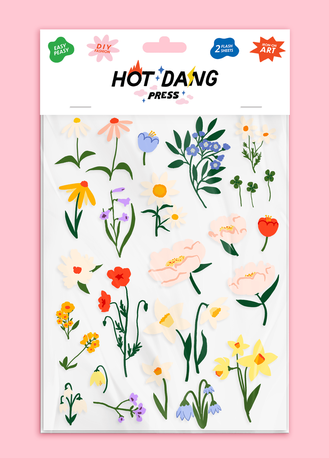 Hot Dang Press Cards Flowers Always Sheet Set