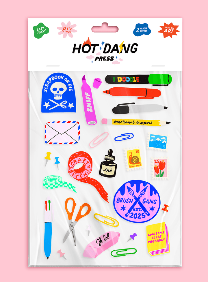 Hot Dang Press Cards Stationery Addict Sheet Set