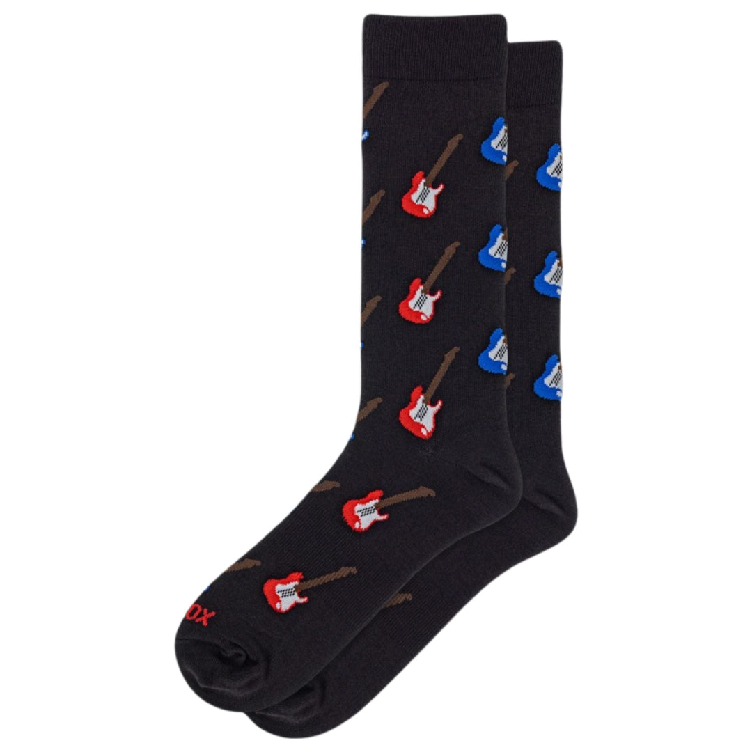 Hotsox Fashion Men's Electric Guitars Crew Socks