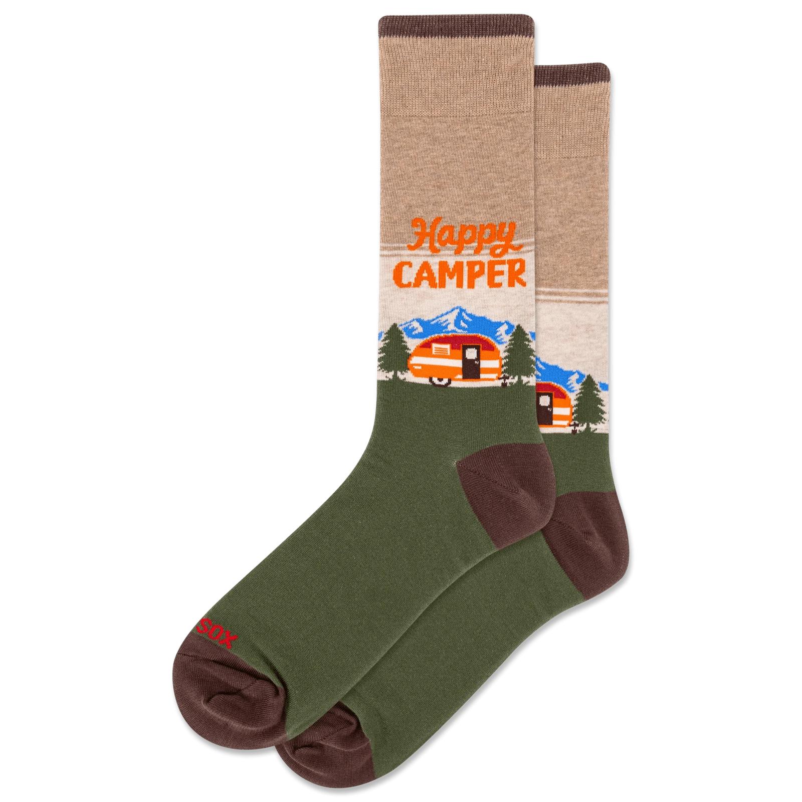 Hotsox Fashion Men's Happy Camper Crew Socks