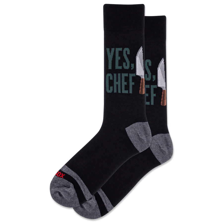 Hotsox Fashion Men's Yes, Chef Crew Socks