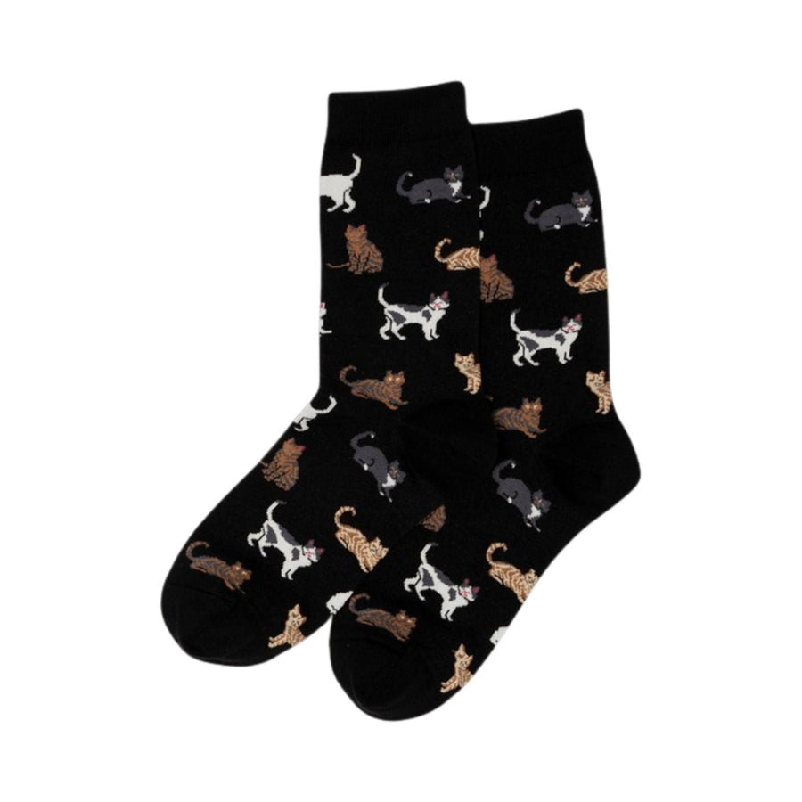 Hotsox Fashion Women's Cats Crew Socks