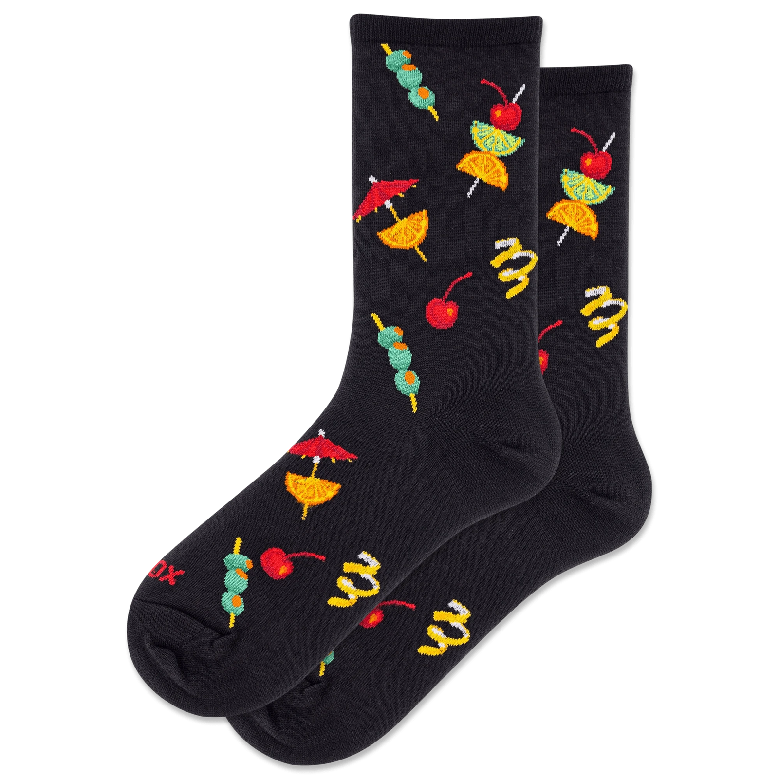 Hotsox Fashion Women's Cocktail Garnish Crew Socks