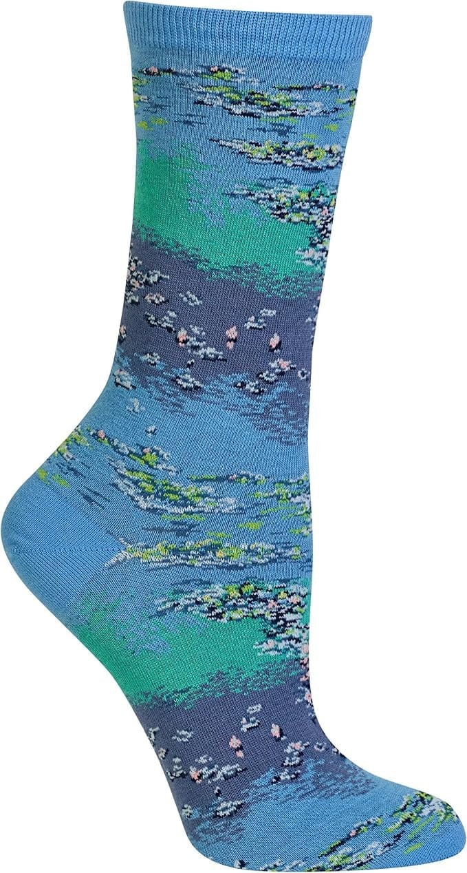 Hotsox Fashion Women's Monet Waterlillies Crew Socks