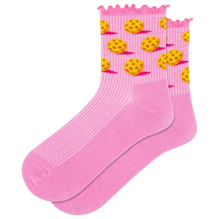 Hotsox Fashion Women's Pickleball Lettuce Edge Crew Sock