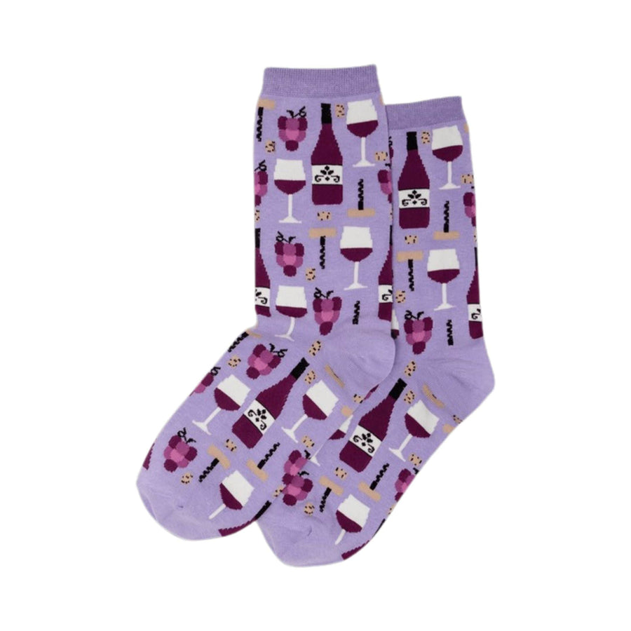 Hotsox Fashion Women's Wine Crew Socks