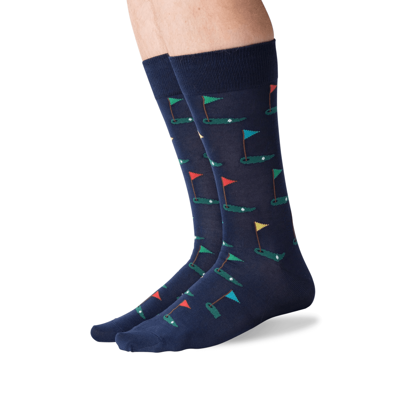 Hotsox Socks Men's Golf Crew Socks - Navy