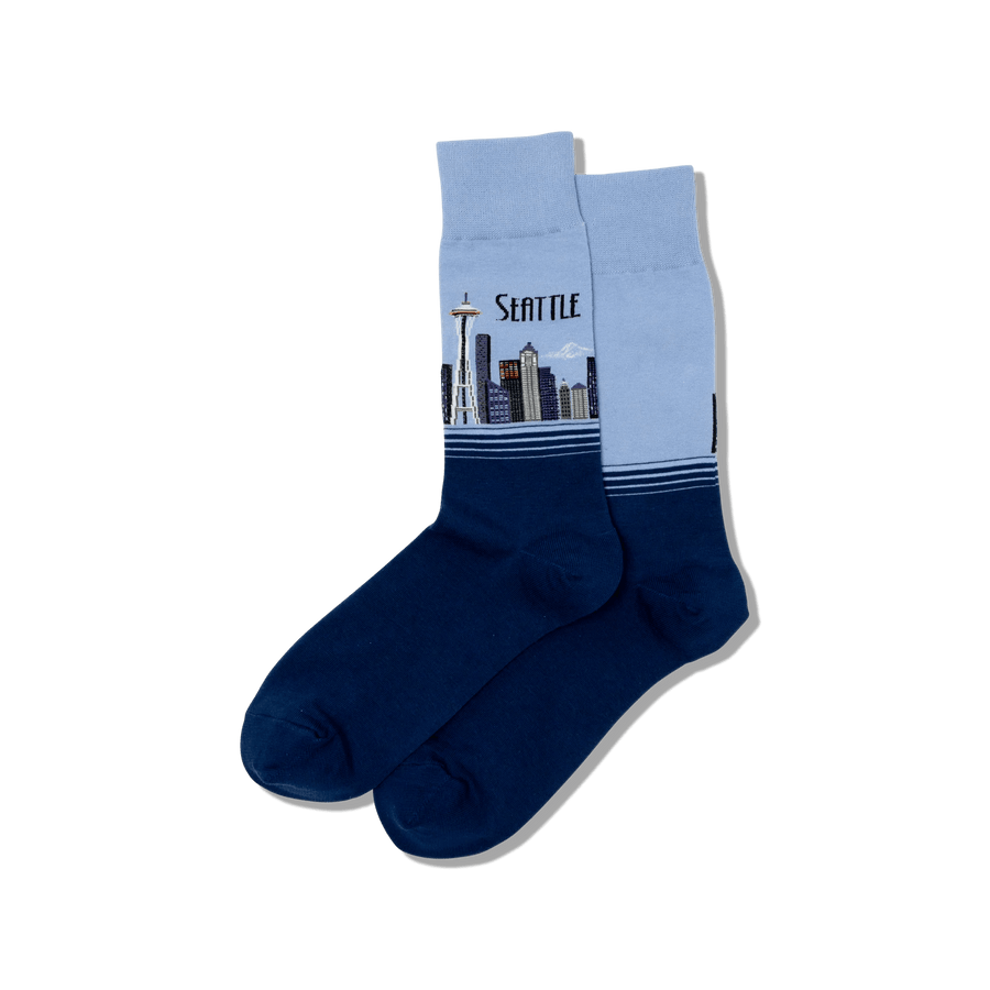 Hotsox Socks Men's Seattle Blue Crew Sock