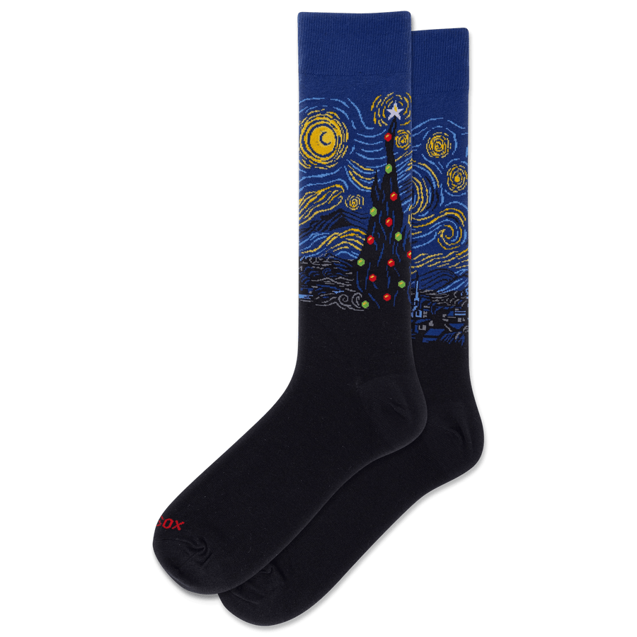 Hotsox Socks Men's Starry Night Xmas Socks