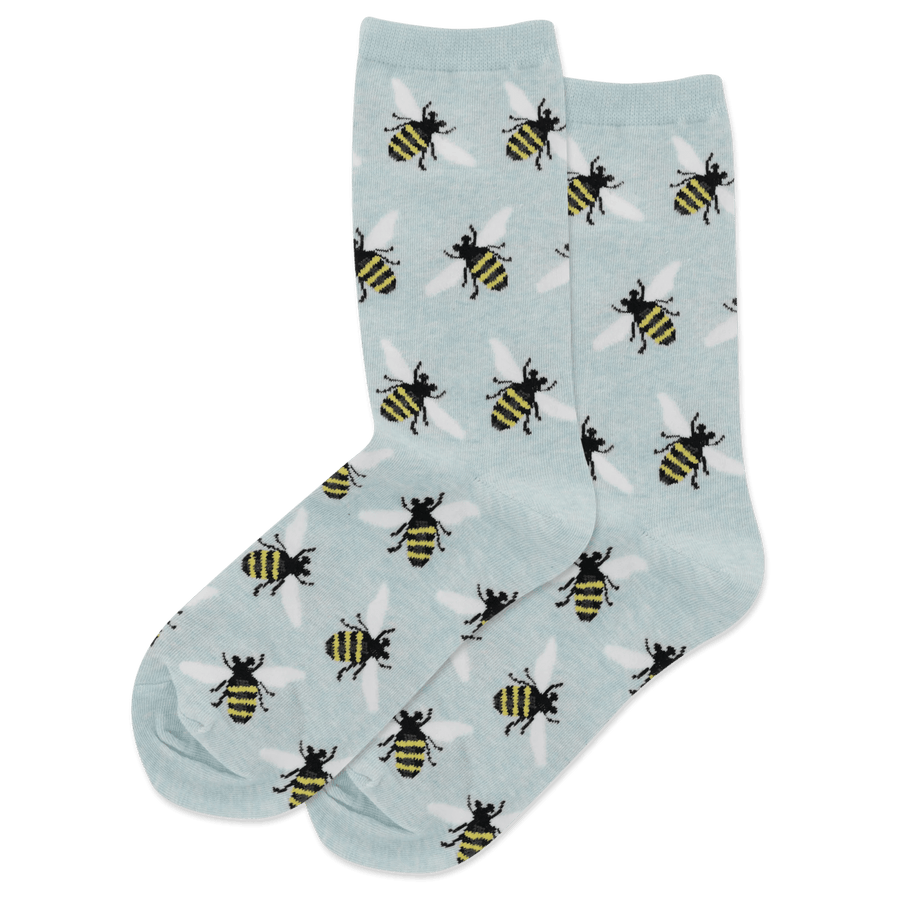 Hotsox Socks Women's Bees Mint Melange Crew Socks