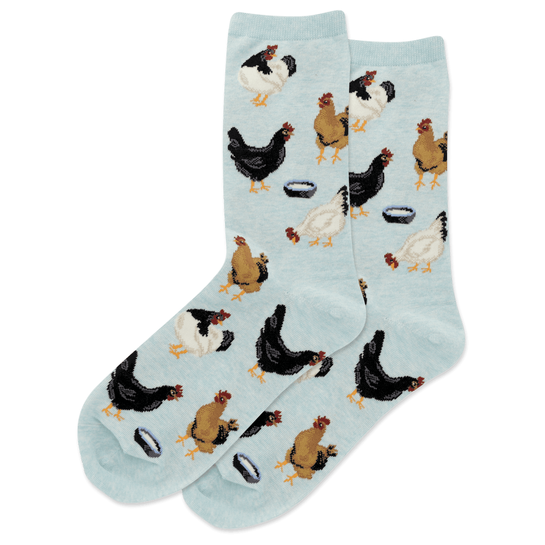 Hotsox Socks Women's Feeding Chickens Crew Socks