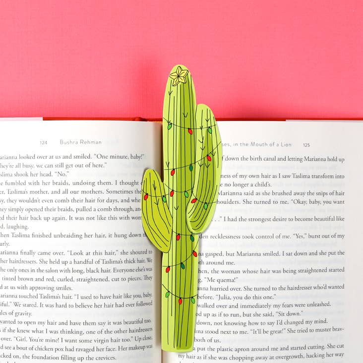 Humdrum Paper Bookmark Christmas Cactus Bookmark