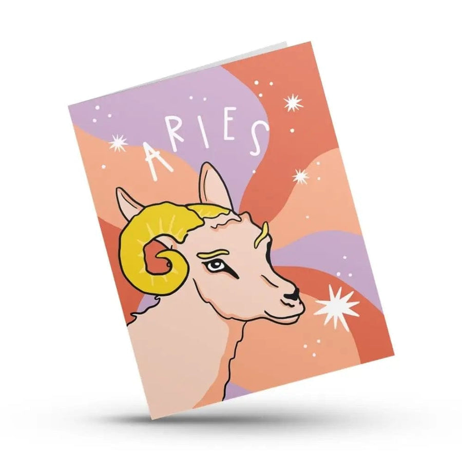 Hustle & Hope birthday card Aries Zodiac Birthday Card