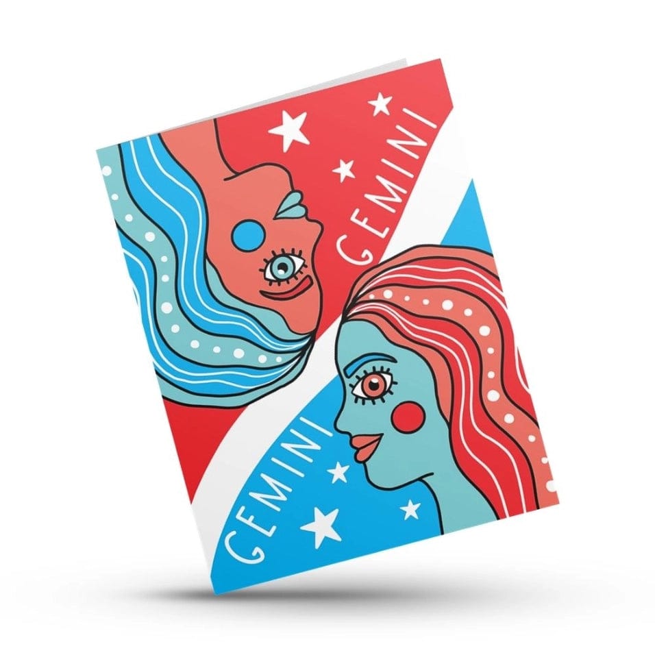 Hustle & Hope birthday card Gemini Zodiac Birthday Card