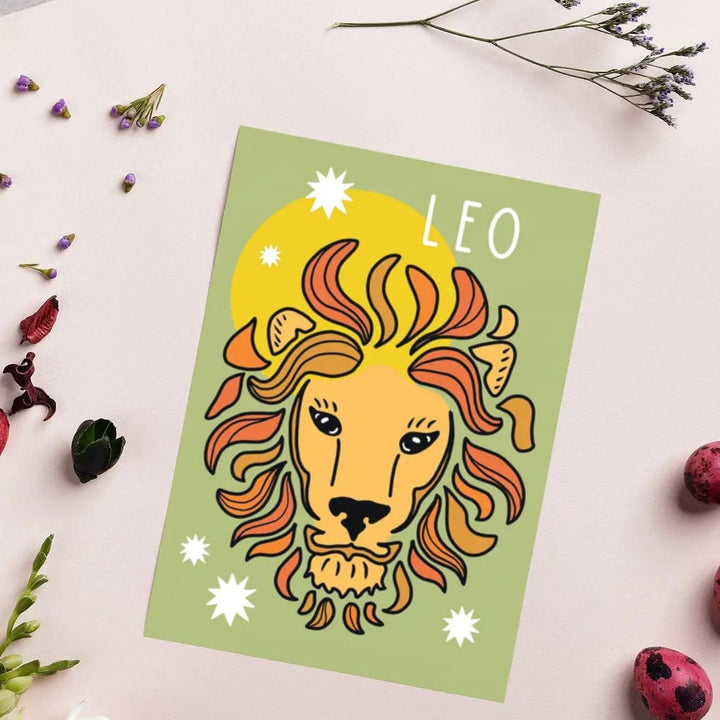 Hustle & Hope birthday card Leo Zodiac Birthday Card