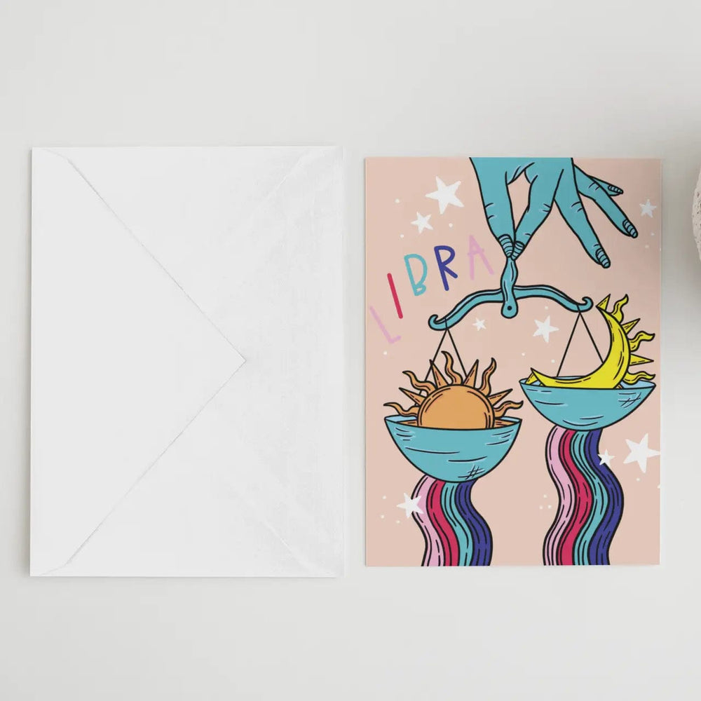 Hustle & Hope birthday card Libra Zodiac Birthday Card