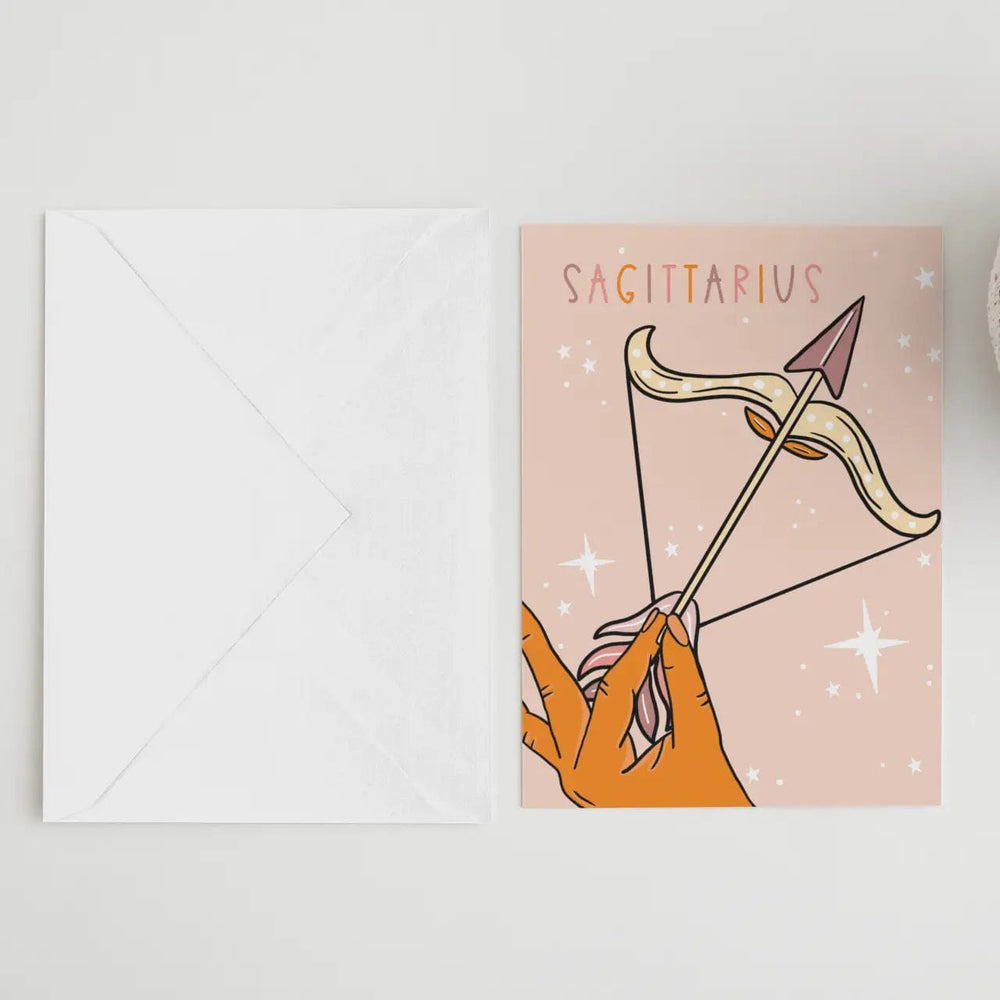 Hustle & Hope birthday card Sagittarius Zodiac Birthday Card