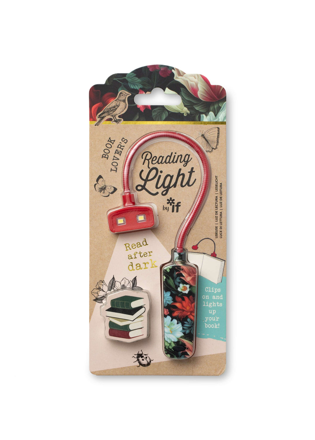 IF USA Gifts Dark Floral Book Lover's Reading Light