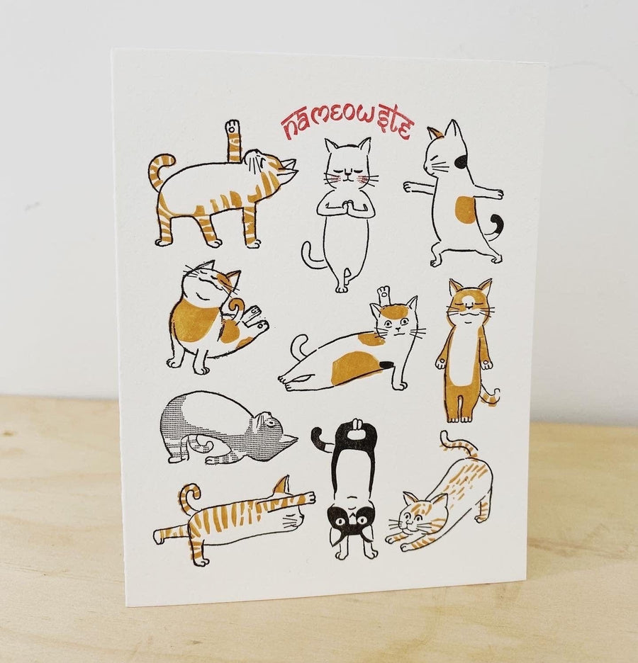 ilee paper goods Card Cat Yoga, Nameowste Card