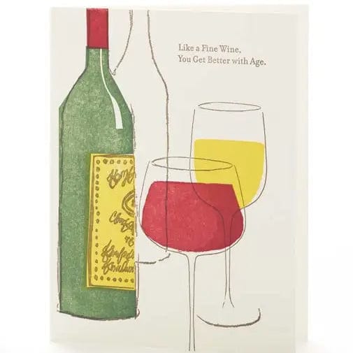 Ilee Paper Goods Card Like a Fine Wine Birthday Card