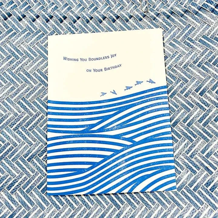 Ilee Paper Goods Cards Flying Fish & Waves Happy Birthday Card