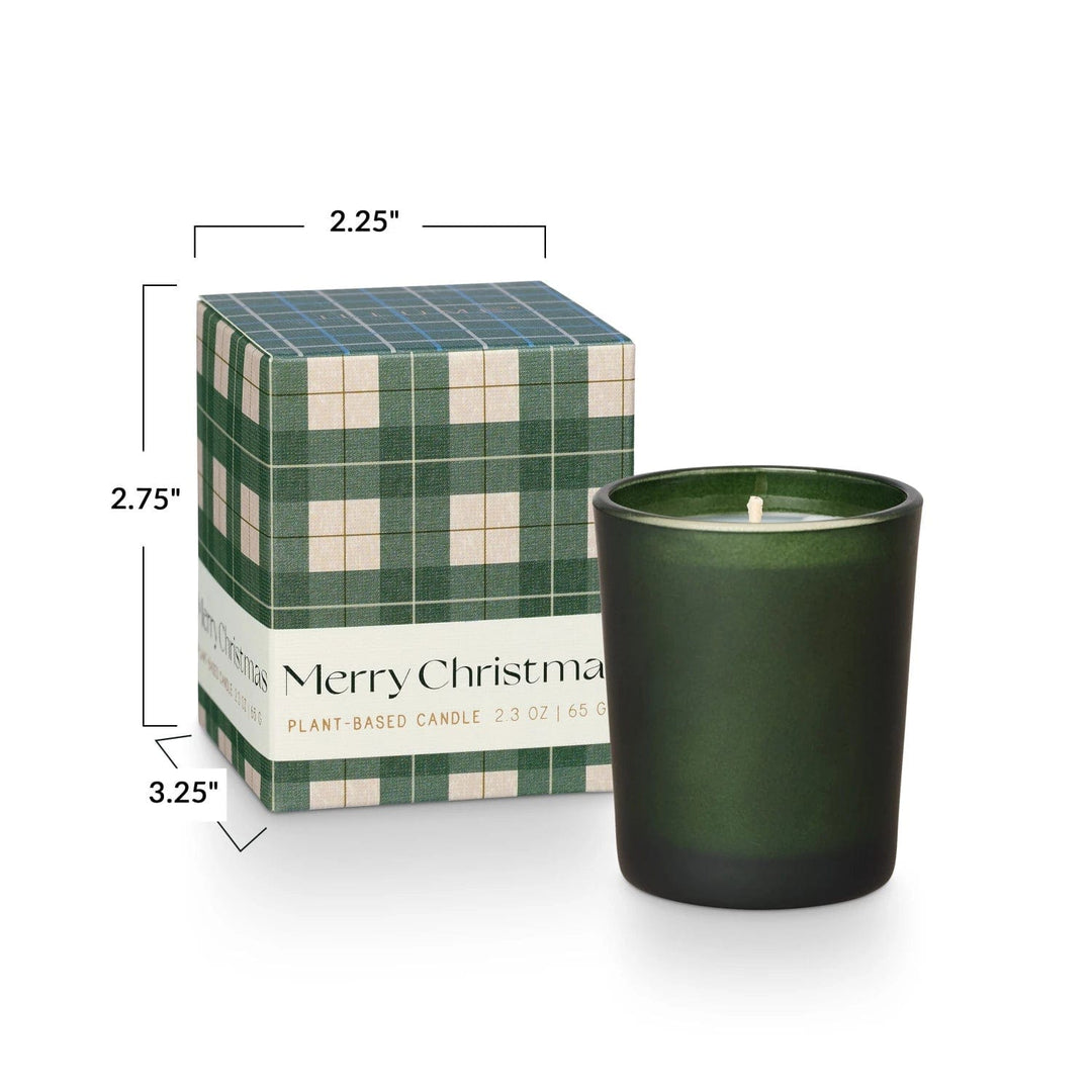 Illume Candle Balsam & Cedar Merry Christmas Boxed Votive Candle