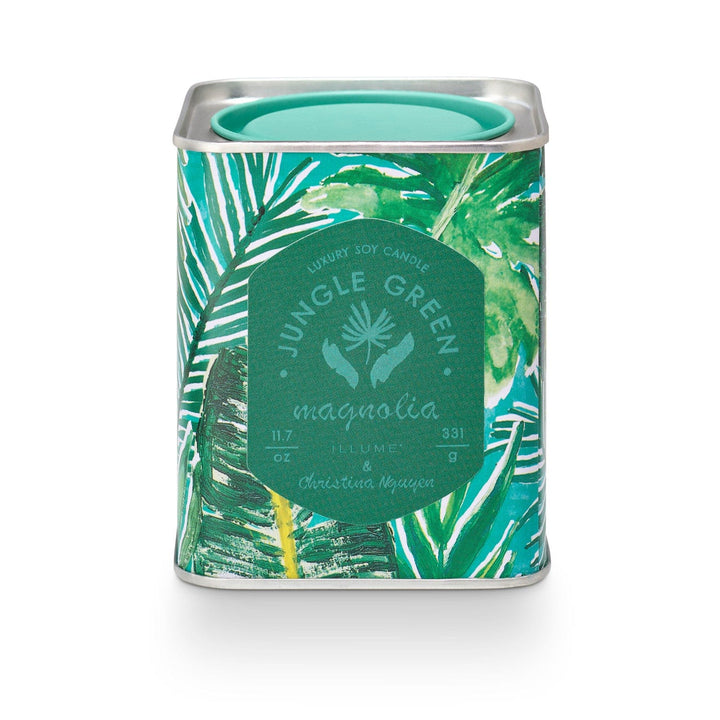 Illume Gifts Jungle Green Magnolia Printed Tin