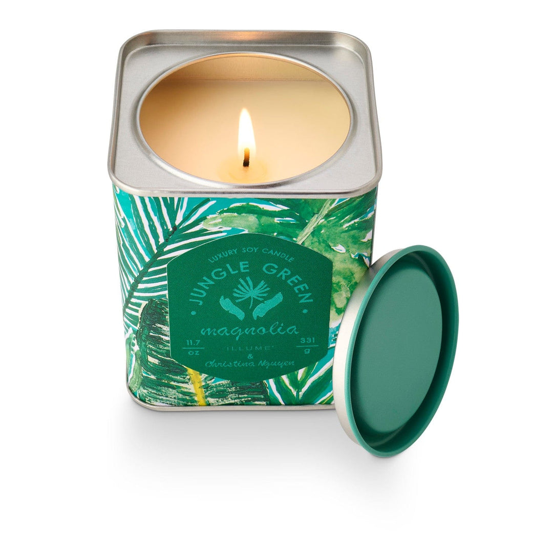 Illume Gifts Jungle Green Magnolia Printed Tin