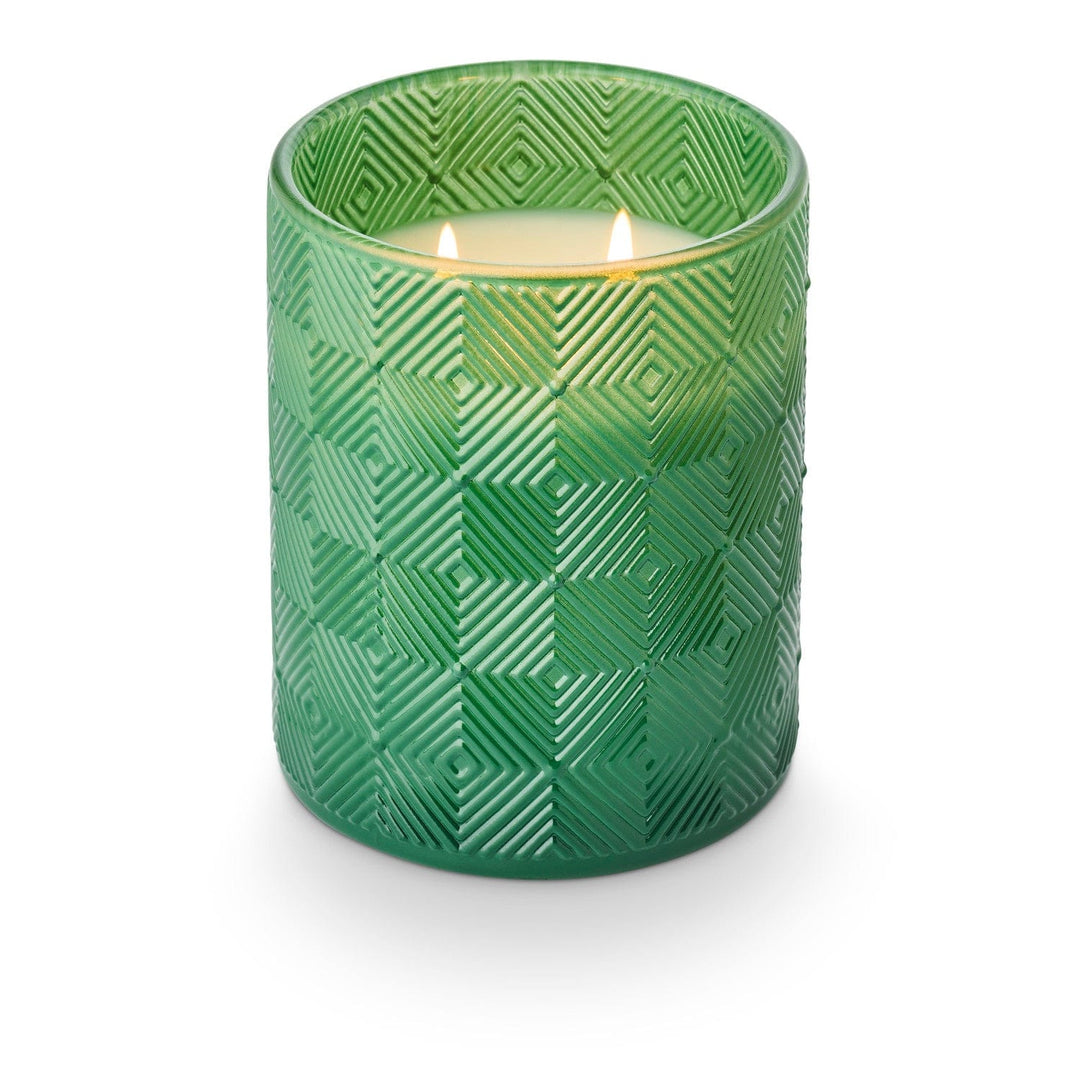Illume Gifts Jungle Green Magnolia Textured Glass