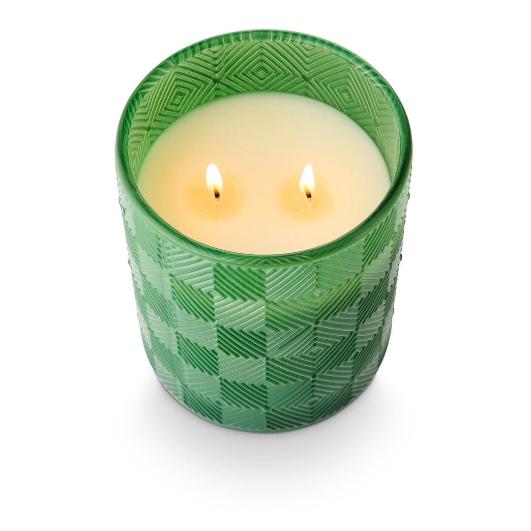 Illume Gifts Jungle Green Magnolia Textured Glass