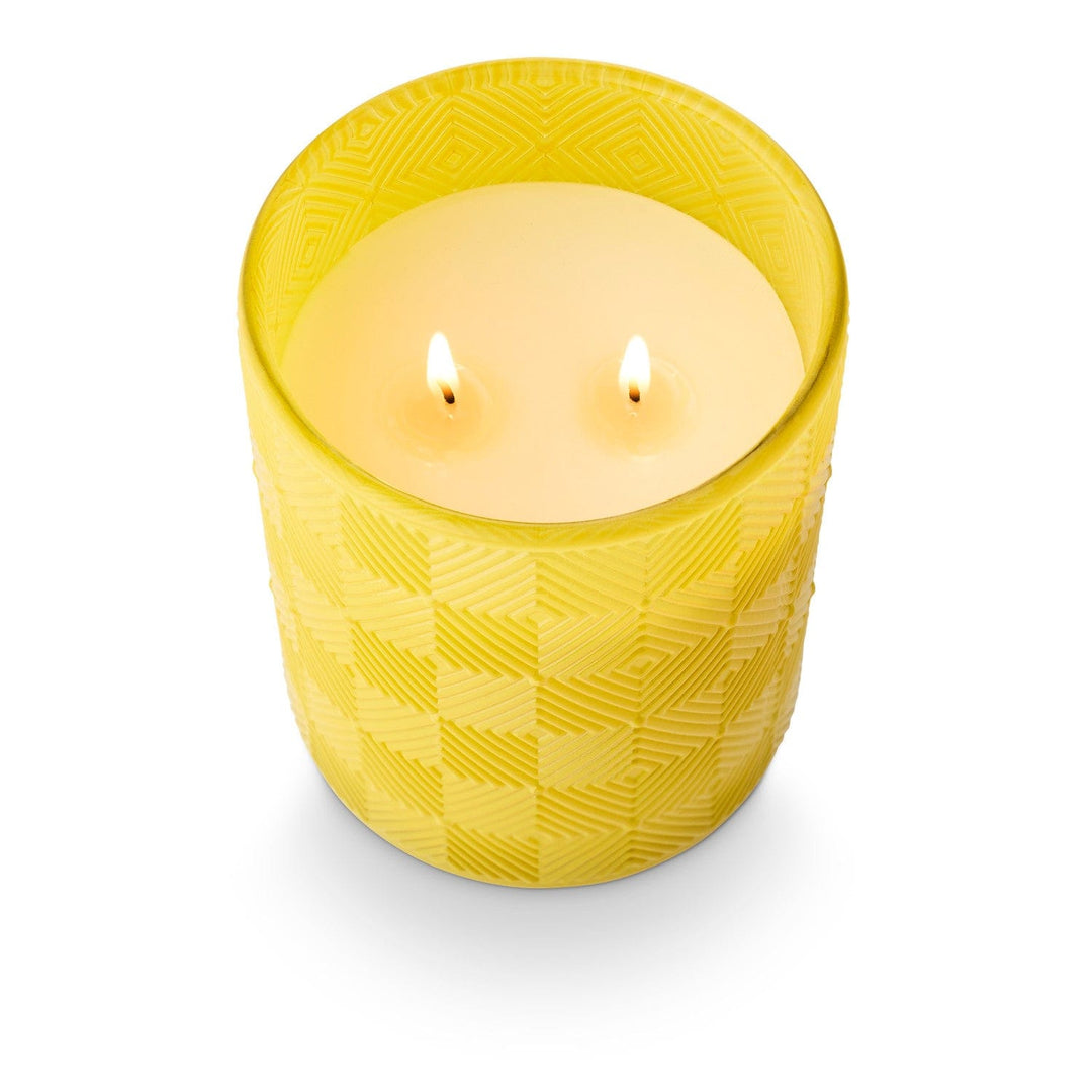 Illume Gifts Lemongrass & Lime Leaves Textured Glass