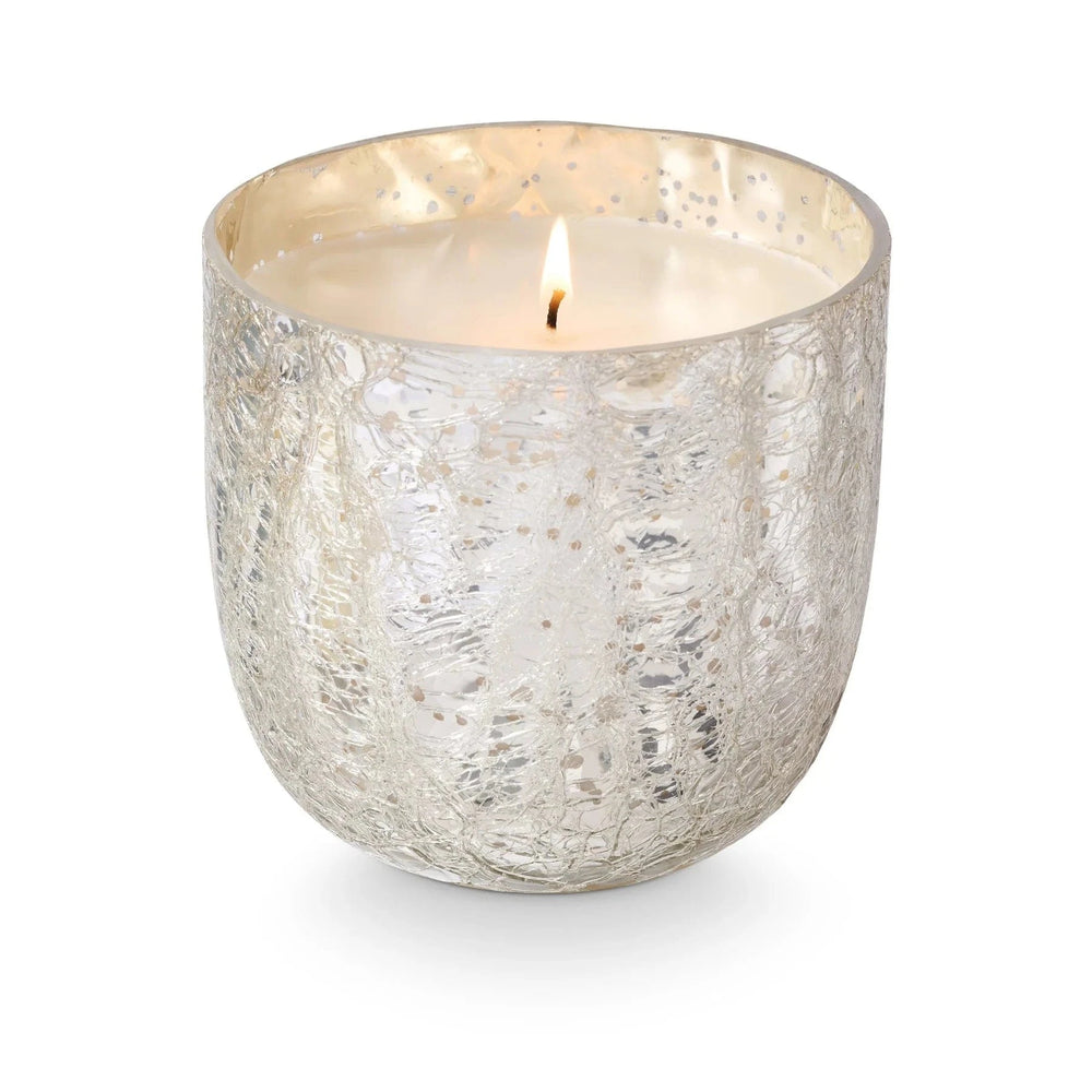 Illume Holiday Balsam & Cedar Large Boxed Crackle Glass Candle