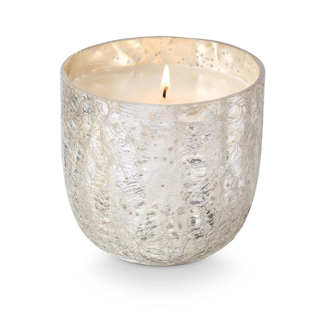Illume Holiday Balsam & Cedar Large Boxed Crackle Glass Candle