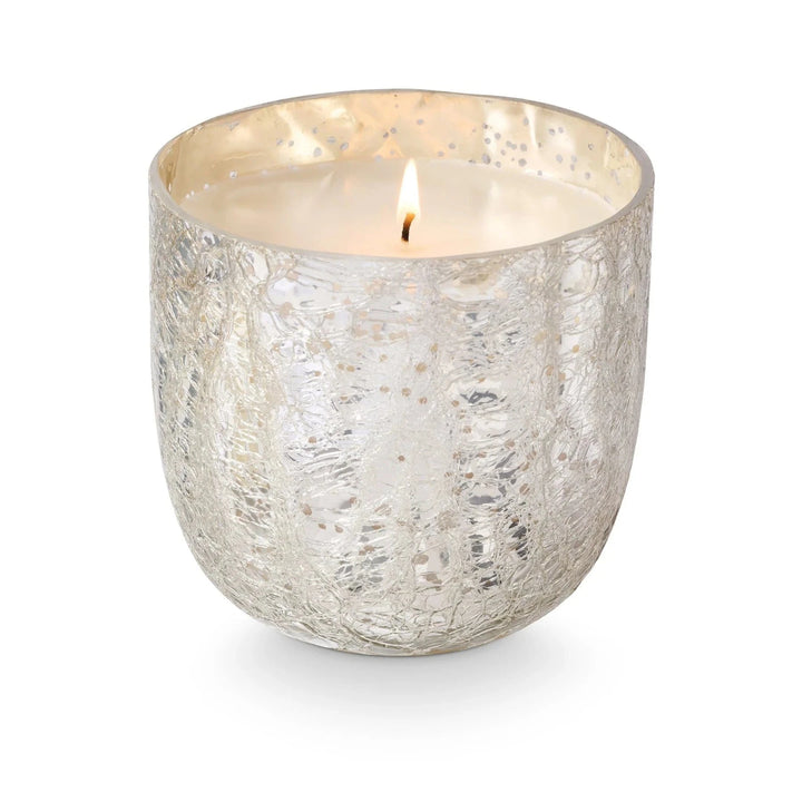 Illume Holiday Balsam & Cedar Large Boxed Crackle Glass Candle